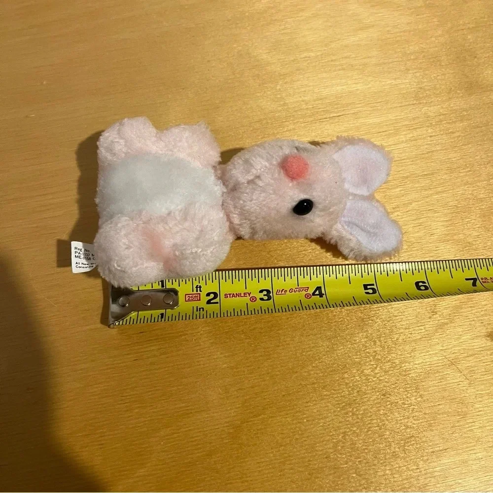 Vintage White Bunny Rabbit 5 Inch Plush Pink Nose Gibson Greetings 1986 Easter